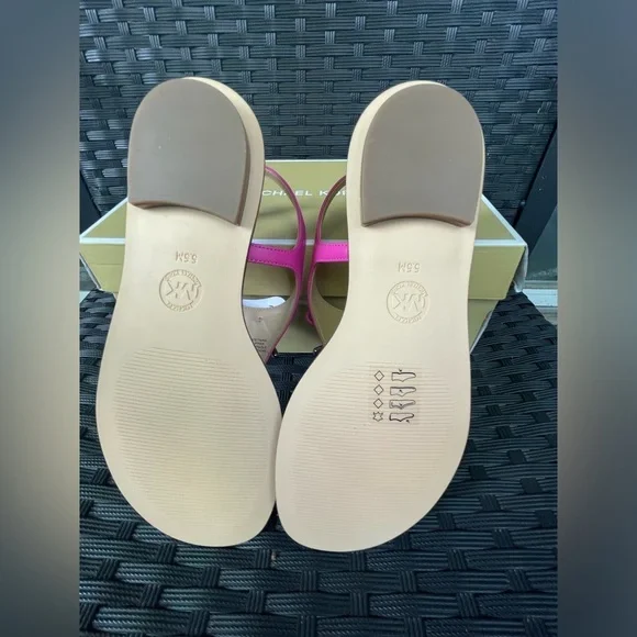 Michael Kors Shoes,Michael Kors Sandals,Michael Kors Pink T-Strap Sandals - Picture 10 of 11